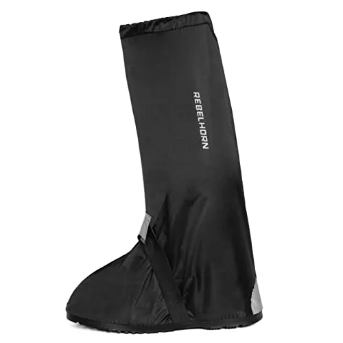REBELHORN Thunder Wasserdicht Regenschutz für Motorradstiefel | Reflektierende Elemente und Rutschfeste Sohle