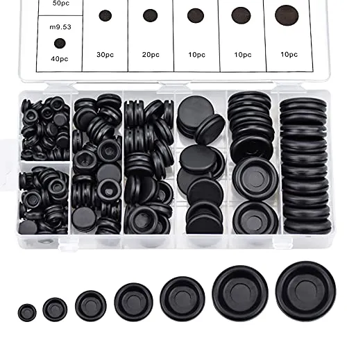 Stück Gummitülle-Set Blindstopfen Gummi kfz Gummistopfen Gummi Stopfen Set - Manschetten & Nieten, vielseitiges Set für KFZ-Anwendungen, sorgt für zuverlässige Abdichtung und Schutz vor Schmutz und Feuchtigkeit.