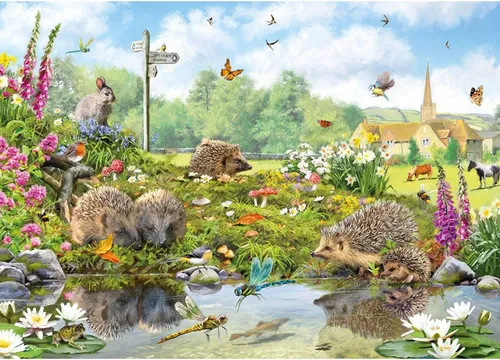 Otter House Puzzle Putzige Igelfamilie, Puzzleteile