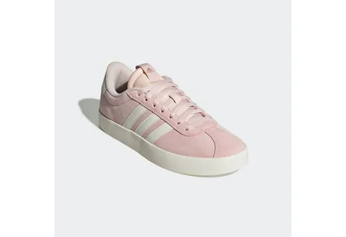 adidas VL COURT 3.0 Sneaker - Rosa, inspiriert vom Samba Design - Sneaker in Größe 40, sportlicher Stil aus Leder und Synthetik, mit Gummi-Laufsohle, inspiriert vom klassischen adidas Samba für optimalen Tragekomfort.