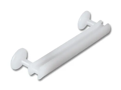 dekohaken24.de Schlaufengleiter Gleiter/Gardinenhaken/Schlaufenhaken für 5 cm / 50 mm Schlaufen, für Gardinen, Vorhänge, Seitenschals oder Schiebegardinen mit Schlaufen, (Packung, 50-St., mit ca. 9 mm Kopf), geeignet für Gardinenschienen oder -stangen mit Innenlauf