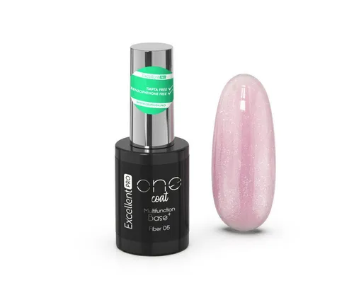 EP ExcellentPro UV-Gel LED/UV Fiberglas Gel, Base Gel strong, Pinselflasche, One Coat Fiber, enthält Glasfasern, Vitamine und Kalzium