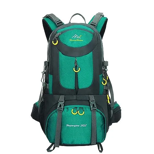 50L Sport Outdoor Rucksack, Travel Rucksack, Rucksack Wandern, ideal für Outdoor Sport, Wandern, Trekking, Camping Reisen, Bergsteigen. wasserdichte Bergsteigtasche, Reiseklettern Daypacks(Aquamarin)