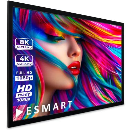 ESMART Professional MIRALE Tageslicht-Rahmen Leinwand GRAU 186x105 cm (84