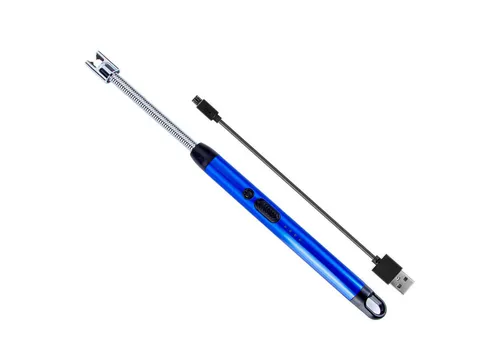 Goods+Gadgets Feuerzeug Elektrisches Stabfeuerzeug (Aufladbar über USB, 360° Flexibler Hals), Sturmfest & Sicher