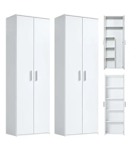 mokebo Schrank-Set Die Allzweckwaffe, (2er-Set) - Schranksysteme für effizienten Stauraum. Ideal für Flur, Arbeitszimmer oder Wohnzimmer, einfach zu montieren und MADE IN GERMANY!
