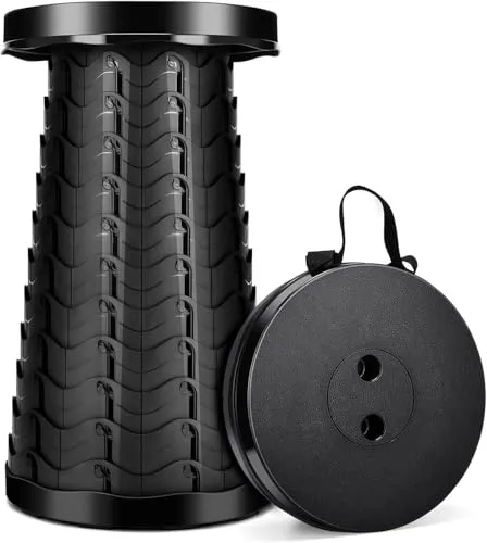 Tragbarer Teleskophocker Klapphocker Faltbar – imodomio Höhenverstellbar für Camping & Outdoor