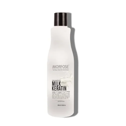 Morfose Milk Keratin Hair Shampoo – Mit Milch-, Keratin- und Argininproteinen – Reparierend, feuchtigkeitsspendend, für trockenes Haar