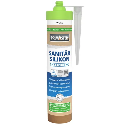PRIMASTER Sanitär Silikon Premium weiß 280 ml