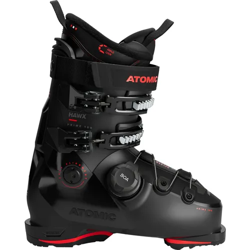 Atomic Hawx Prime 100 BOA Skischuh schwarz/rot 29/29.5 - Skischuhe für All-Mountain-Skifahrer, mit BOA Fit System für präzise Passform und optimalen Komfort. Ideal für verbesserten Halt und Kontrolle auf der Piste.