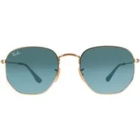 Ray-Ban Square Unisex-Sonnenbrille Gold Blau Grau Gradient