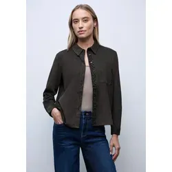 Street One Cordbluse mit Tapedetails in Darkest Brown von Street One