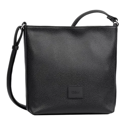 Gabor bags Damen Elfie Umhängetasche, Schwarz - Zeitlose Eleganz - Umhängetasche in klassischem Design mit flexiblem Tragestil, praktischen Fächern und hochwertigem Kunstleder für modische Akzente.