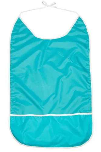 ZOLLNER Speiseschürze, 39 x 65 cm, 100% Polyester, Auffangtasche, mit Bindebänder, abwischbar