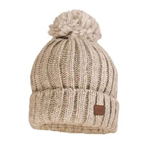 maximo Kids-Mütze, Rippe, Pompon Fleecefutter Made in Germany