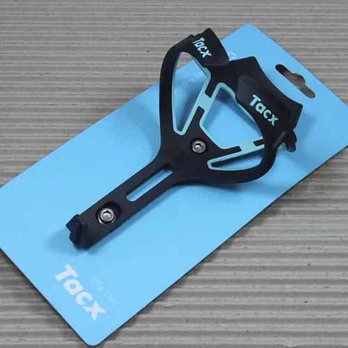 TACX Ciro Flaschenhalter - schwarz celeste matt - Carbon mit Fiberglas
