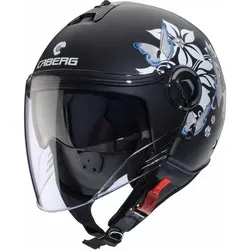 Caberg Riviera V4 X Mia Jethelm - Matt Schwarz/Weiß/Grau/Blau - XS - Motorradhelm mit innovativem Design, integrierter Sonnenblende und Bluetooth-Kommunikationssystem für optimale Sicherheit und Komfort auf jeder Fahrt.