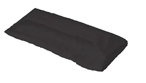 EXKLUSIV HEIMTEXTIL Gartenstuhlauflage mit Kapuze 500g/m² 60 x 120 x 20 cm Schwarz