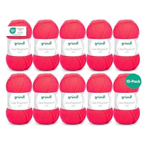 Gründl Wolle Lisa Premium uni in orange von Gründl