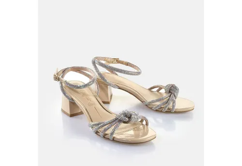 Buffalo Lilly Bow Sandalette Creme 39 von Buffalo