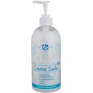 Dr. Becher Seife Creme, parfümfrei 0,5 Liter - Pumpflasche für sanfte Handpflege - Seife, dermatologisch getestet mit rückfettenden Pflegesubstanzen, ideal für häufige Anwendung und erhält die Feuchtigkeit der Haut.