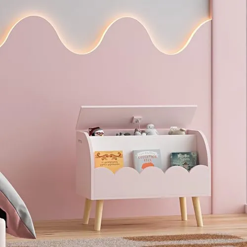 [en.casa] Spielzeugkiste Vestnes – Kuscheltier Aufbewahrung für Kinderzimmer