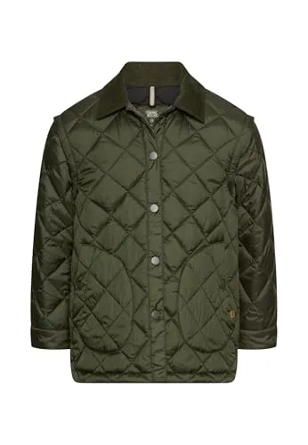 camel active Damen Steppjacke mit abnehmbaren Ärmeln Waldgrün, womenswear-38