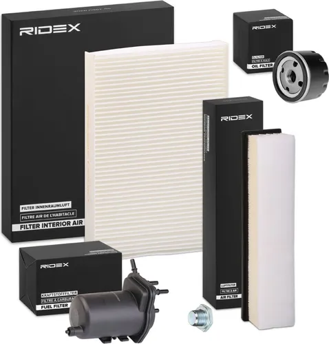 RIDEX Filterset Inspektionspaket Filtersatz für RENAULT CLIO II (BB0/1/2, CB0/1/2) KANGOO (KC0/1) KANGOO Express (FC0/1) CLIO II Kasten (SB0/1/2)