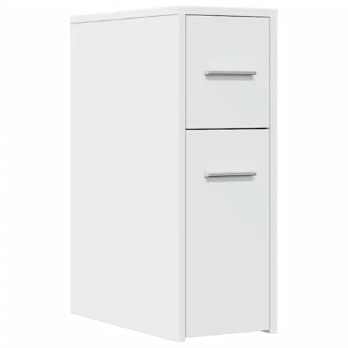 Badschrank Betongrau mit Rollen - vidaXL - Stylischer Nischenschrank für das Badezimmer, platzsparend und mobil durch Rollen, ideal für kleine Räume.