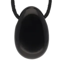 Obsidian, schwarz Tropfenanhänger