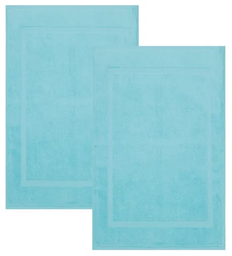 Betz Badematte 2 Stück Badvorleger Premium Badteppich Größe 50x70 cm, unbeschichtet, beidseitig nutzbar, beidseitig nutzbar, Baumwolle, Qualität 650g/m²