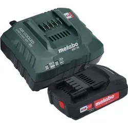 Metabo Li-Power Akkupack 18 V mit ASC 55 Ladegerät - Praktisches Set mit 18 V Li-Power Akkupack und ASC 55 Ladegerät. Dank innovativer AIR COOLED-Ladetechnologie und intelligenter Zellüberwachung für eine hohe Lebensdauer und Sicherheit.