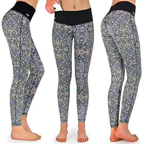 Formbelt Damen Lauf-Tights mit Taschen - High Waist Sportleggings für Damen - Sportleggings für Damen mit integrierten Handytaschen und Schlüsselkarabiner. Bieten perfekten Sitz und atmungsaktive Kompression für ein optimales Tragegefühl beim Sport.
