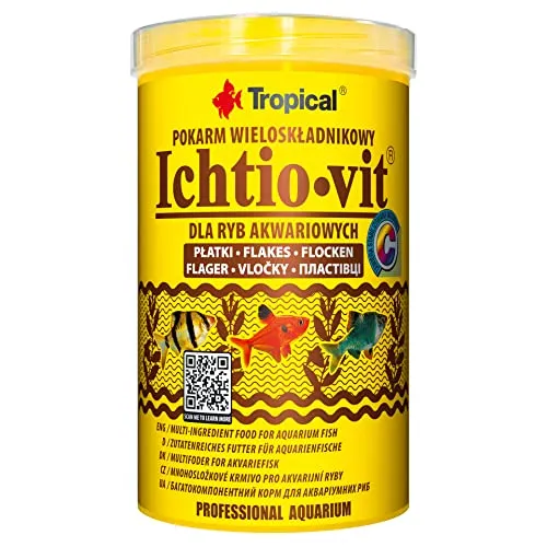 Tropical Ichtio VIT Hauptfutter für alle Zierfische, 1er Pack (1 x 1 l)