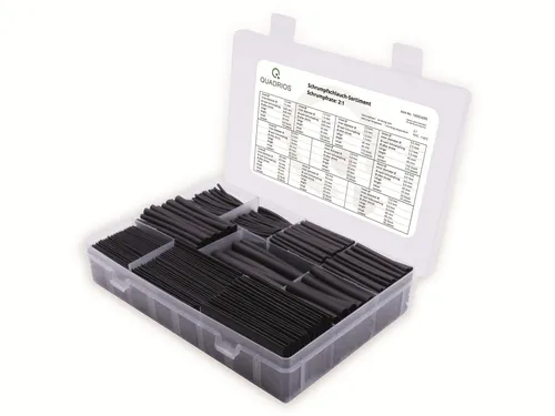 QUADRIOS Schrumpfschlauch Set Sortiment 1905CA055, Industriequalität 2:1, 800 Stück