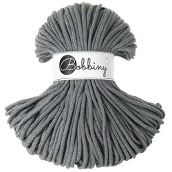 Bobbiny Premium 5 mm 100 m Steel Schnur - Grau von Bobbiny