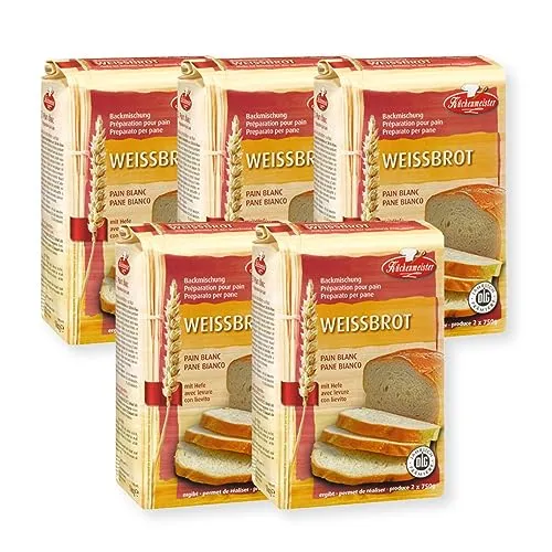 BIELMEIER 5 KG KÜCHENMEISTER Brotbackmischung Weissbrot a 1 KG Frießinger Mühle
