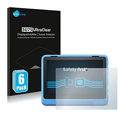 Savvies 6 Stück Schutzfolie für Amazon Fire HD 8 Kids Pro 2022 Displayschutz-Folie Ultra-Transparent