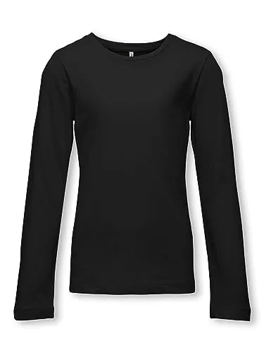 ONLY Mädchen Kognew L/S Tee Jrs Noos Langarmshirt, Schwarz, 158-164 EU