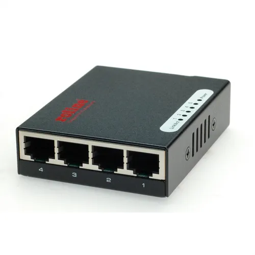 Fast Ethernet Switch, Pocket, 5 Ports - Netzwerk-Switch mit 5 Ports für schnelle Verbindungen, kompakt und ideal für unterwegs oder kleine Netzwerke.