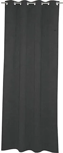 ESPRIT Ösen Vorhang grau Blickdicht 2er Set 140 x 250 cm - Stylischer Ösenschal in elegantem Grau für eine stilvolle Raumgestaltung. Pflegeleicht und mit edlem Esprit-Label, sorgt er für optimalen Sichtschutz und ein wohnliches Ambiente.