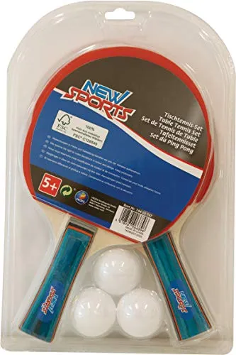 New Sports Tischtennis Set, 2 Schläger+3 Bälle