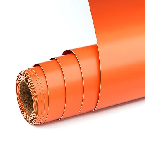 UIOK Vinylfolie Plotter Matte Orange Selbstklebende Folie, 12