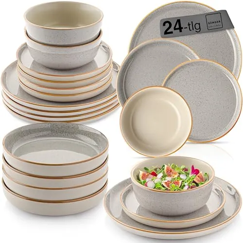 SÄNGER Rio Perlgrau Tafelservice 24-teilig in grau von Sänger