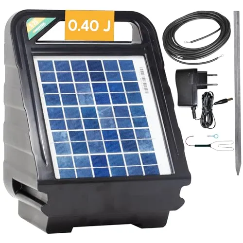 Agrarzone S 25 Weidezaungerät SOLAR 3W 12V, 0,40J - Starke 10.500V Leistung, optimiertes Akkumanagement - Effiziente Solarpower - Ideal für Weidezaun und Elektrozaun