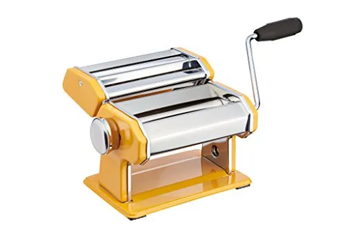 KitchenCraft World of Flavours Nudel-Maschine als Pasta-Maker aus Edelstahl mit Tischzange