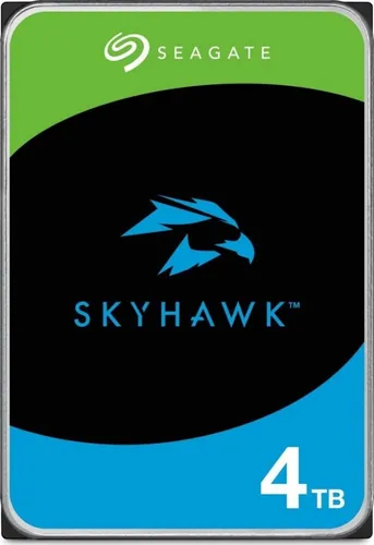 Seagate SkyHawk +Rescue 4TB HDD - Festplatte mit 4TB Speicherkapazität, optimiert für Überwachungssysteme und bietet zusätzlich 2 Jahre Datenwiederherstellungsservice.