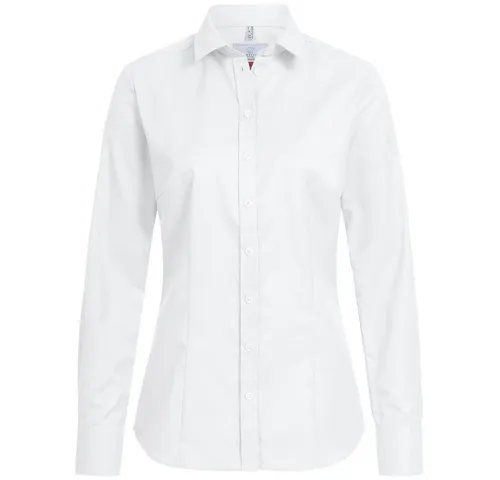 GREIFF Langarmbluse Greiff Modern with 37.5® Damen Bluse Langarm Kent Regular Fit Weiß