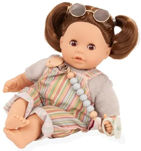 Götz Cosy Aquini Beach Vibes Badepuppe - 33 cm mit 6-teiligem Set - Weich- & Stoffpuppen: 33 cm große Badepuppe mit braunen Haaren und Schlafaugen, ideal für kreatives Spiel. Hochwertige Materialien, geprüft nach DIN EN71.