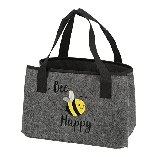 Filztasche grau Bee Happy